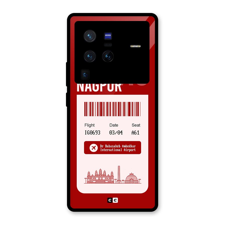Nagpur Boarding Pass Glass Back Case for Vivo X80 Pro