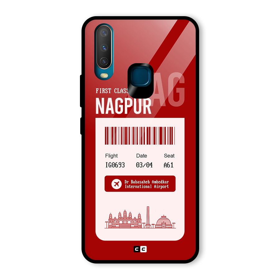 Nagpur Boarding Pass Glass Back Case for Vivo Y12