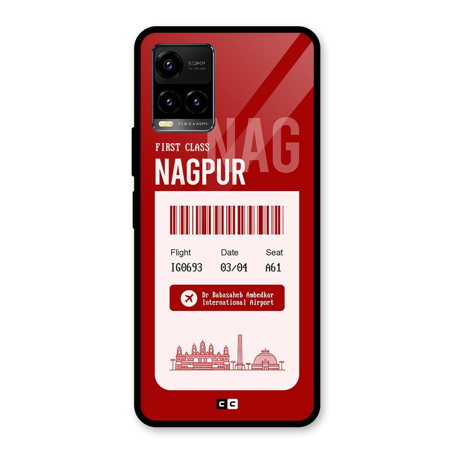 Nagpur Boarding Pass Glass Back Case for Vivo Y21T