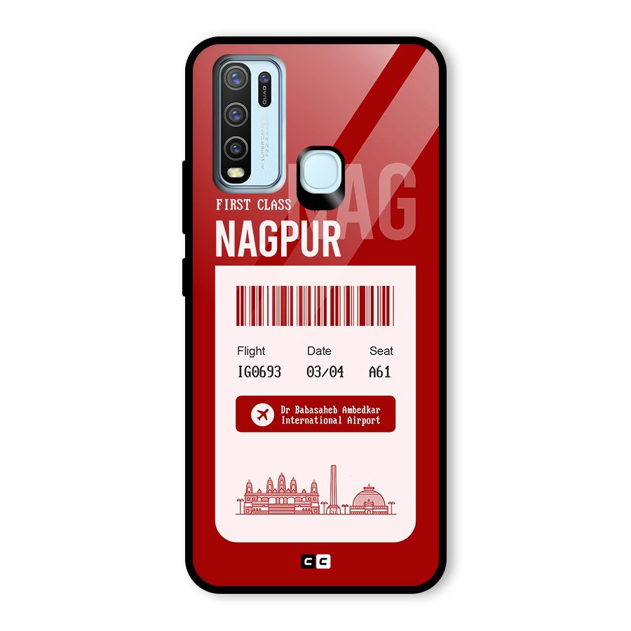 Nagpur Boarding Pass Glass Back Case for Vivo Y50