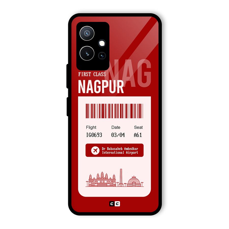 Nagpur Boarding Pass Glass Back Case for Vivo Y75 5G