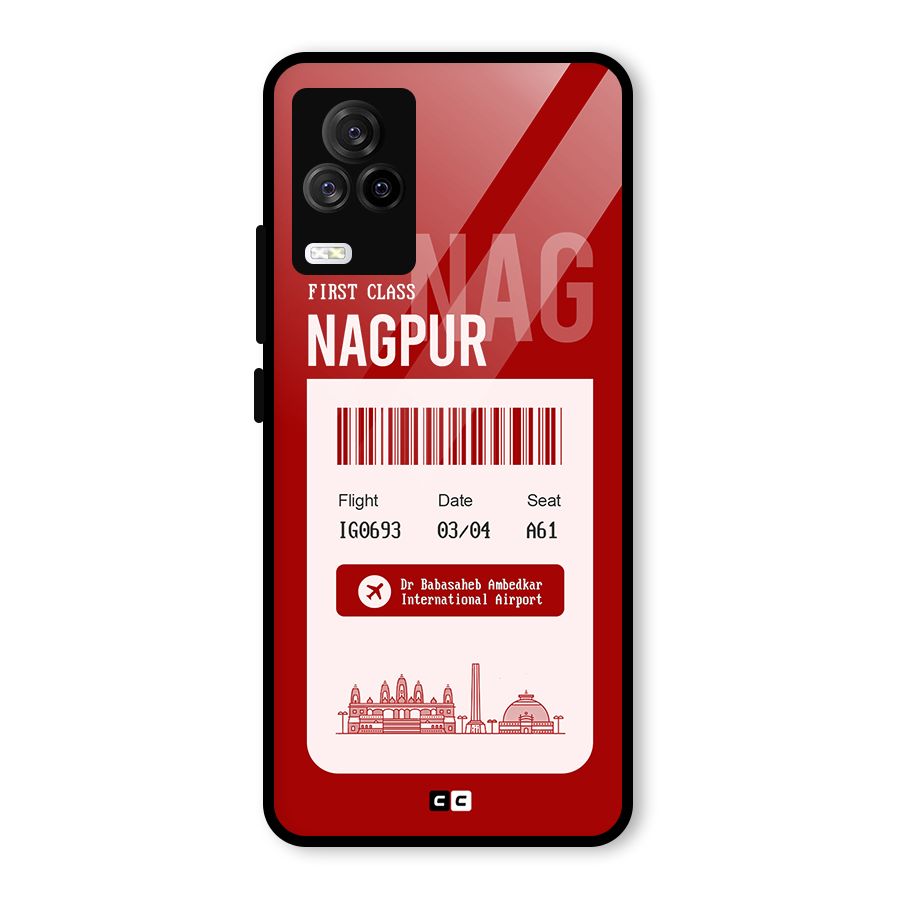 Nagpur Boarding Pass Glass Back Case for Vivo iQOO 7 Legend 5G