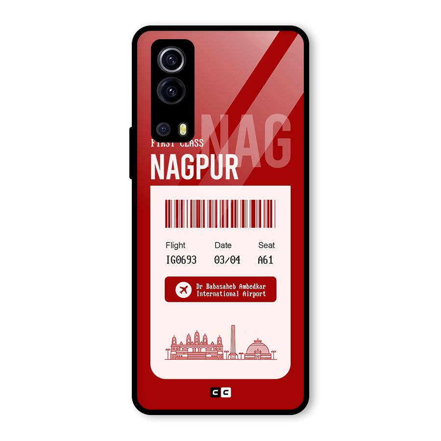 Nagpur Boarding Pass Glass Back Case for Vivo iQOO Z3