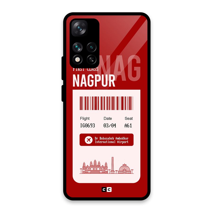 Nagpur Boarding Pass Glass Back Case for Xiaomi 11i HyperCharge 5G