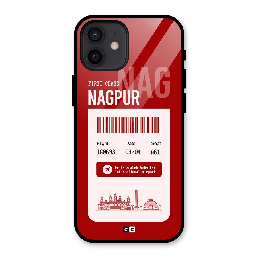 Nagpur Boarding Pass Glass Back Case for iPhone 12