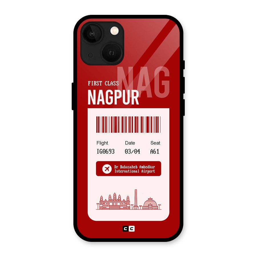 Nagpur Boarding Pass Glass Back Case for iPhone 13