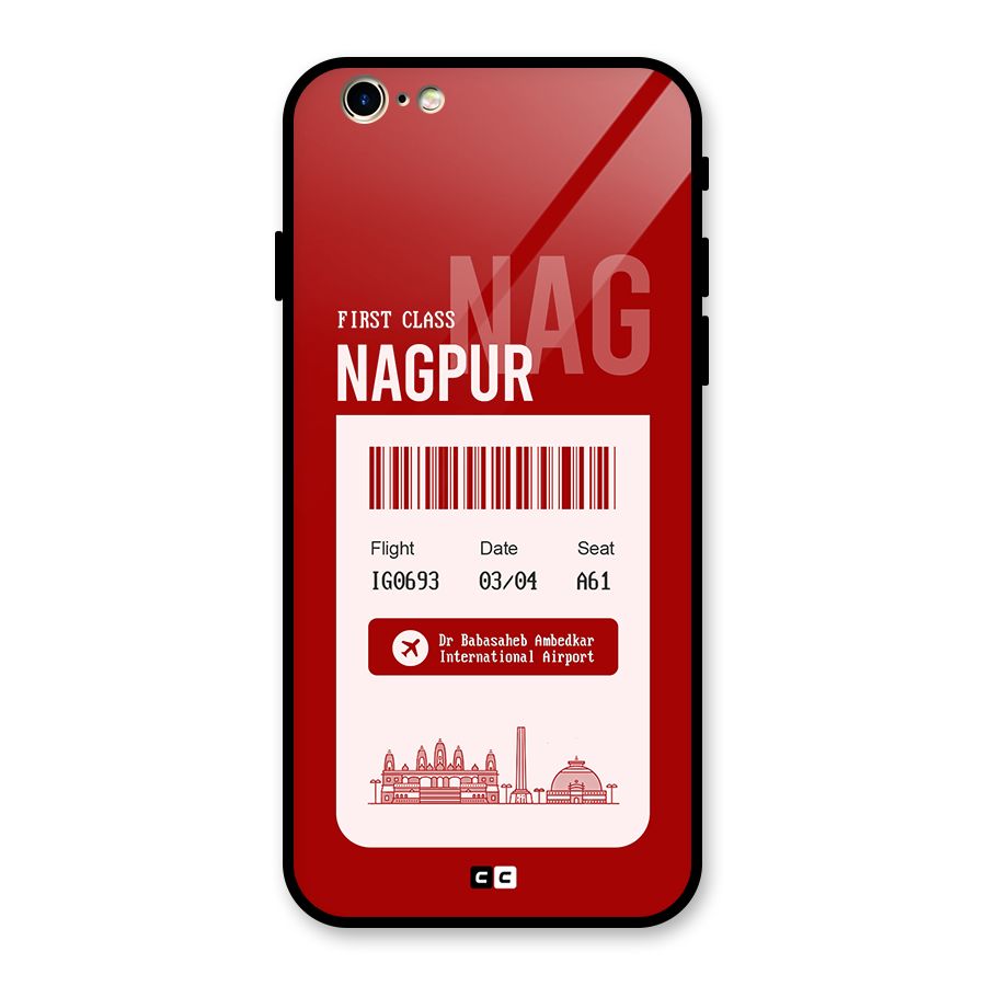 Nagpur Boarding Pass Glass Back Case for iPhone 6 6S