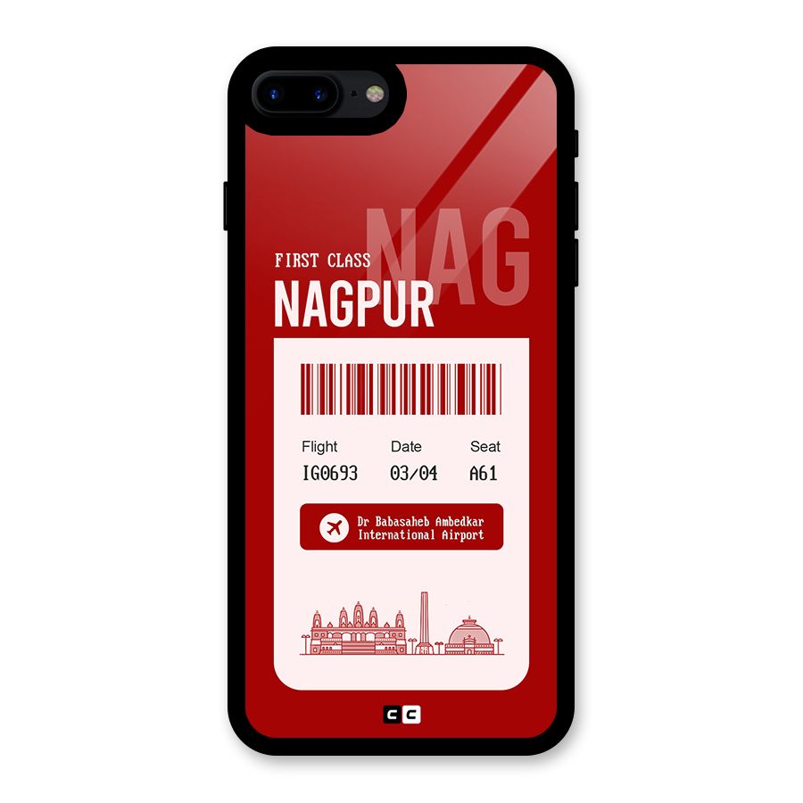 Nagpur Boarding Pass Glass Back Case for iPhone 7 Plus
