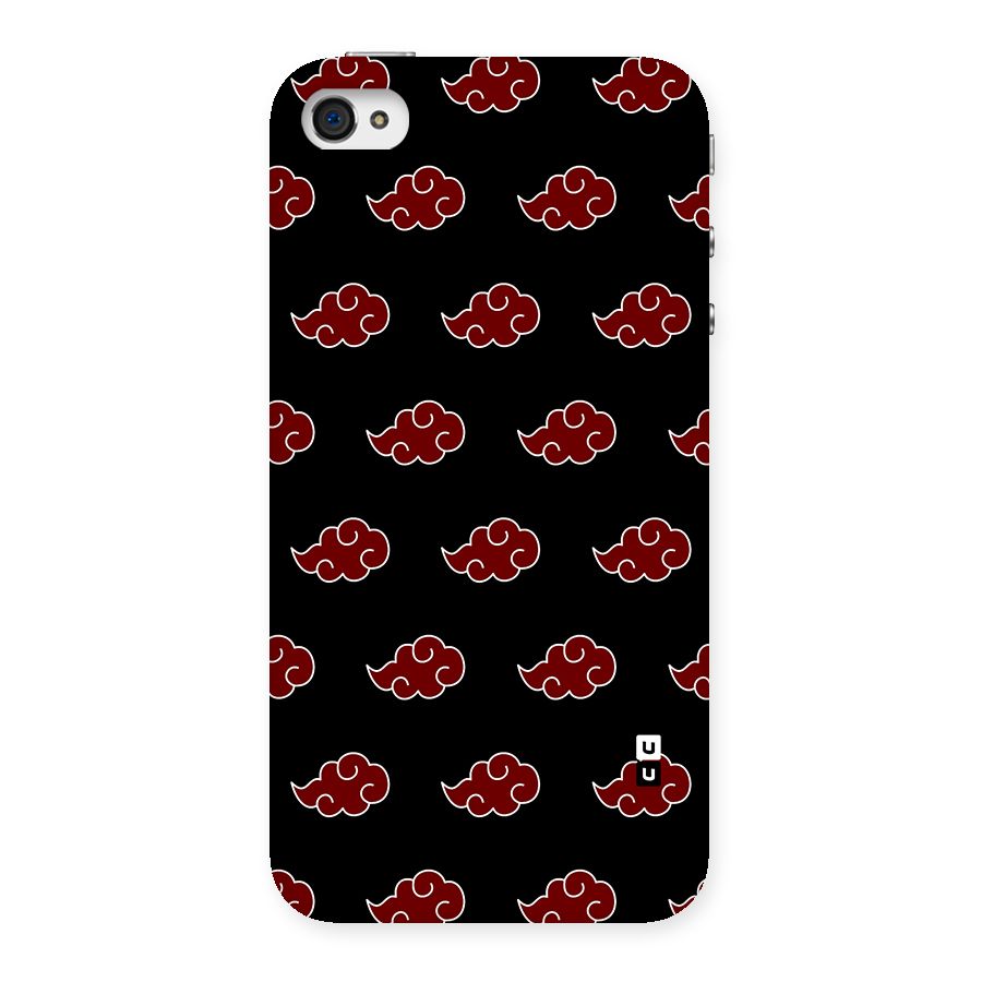 Naruto Akatsuki Pattern Back Case for iPhone 4 4s