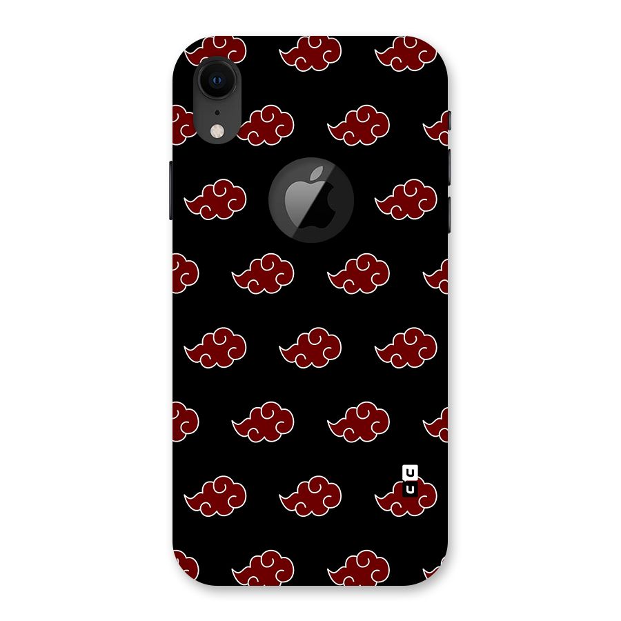 Naruto Akatsuki Pattern Back Case for iPhone XR Logo Cut