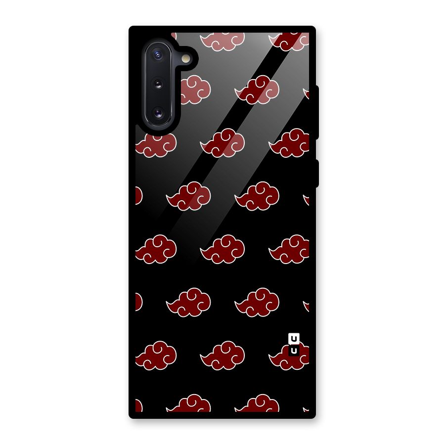 Naruto Akatsuki Pattern Glass Back Case for Galaxy Note 10