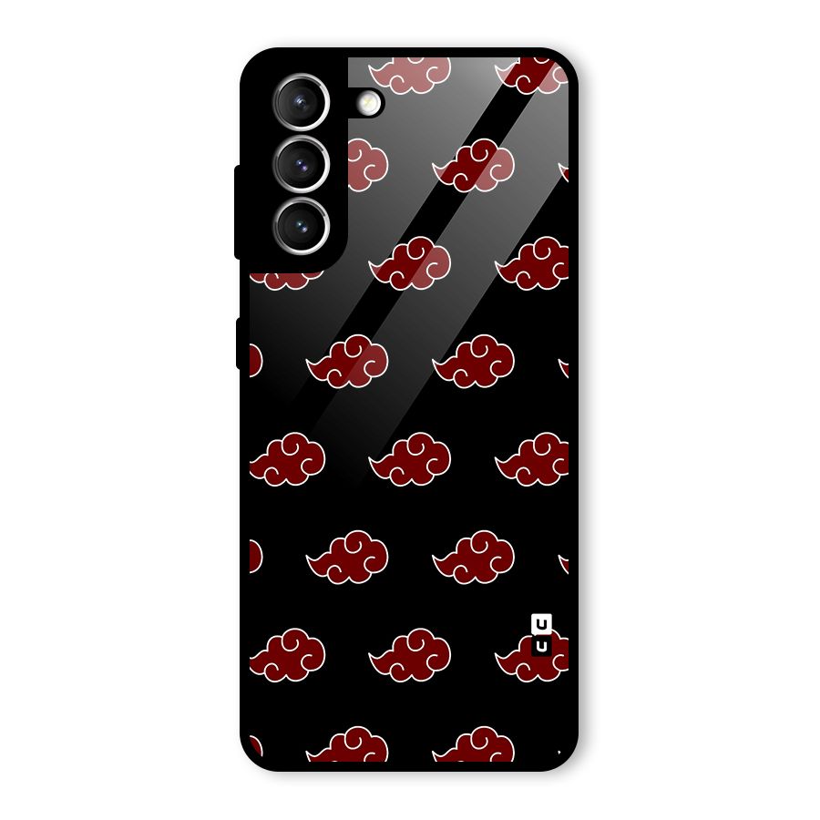 Naruto Akatsuki Pattern Glass Back Case for Galaxy S21 5G