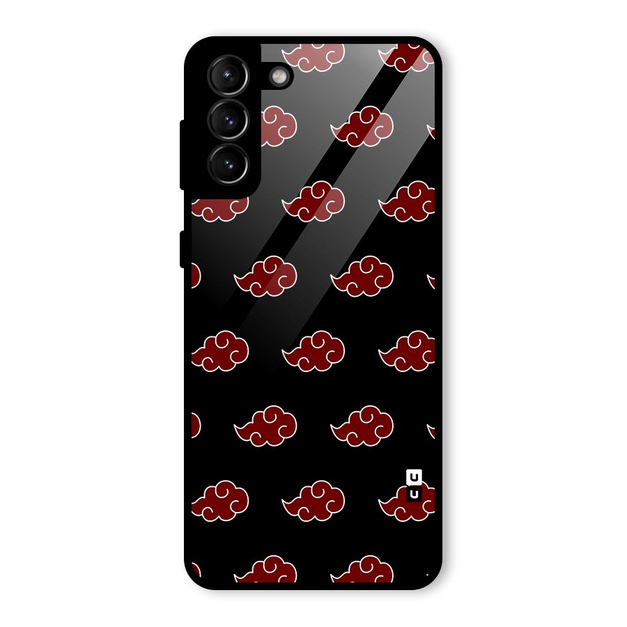 Naruto Akatsuki Pattern Glass Back Case for Galaxy S21 Plus