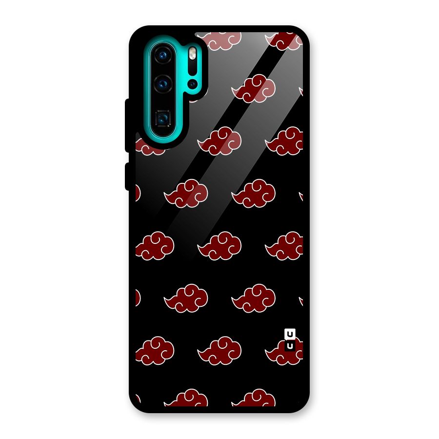 Naruto Akatsuki Pattern Glass Back Case for Huawei P30 Pro