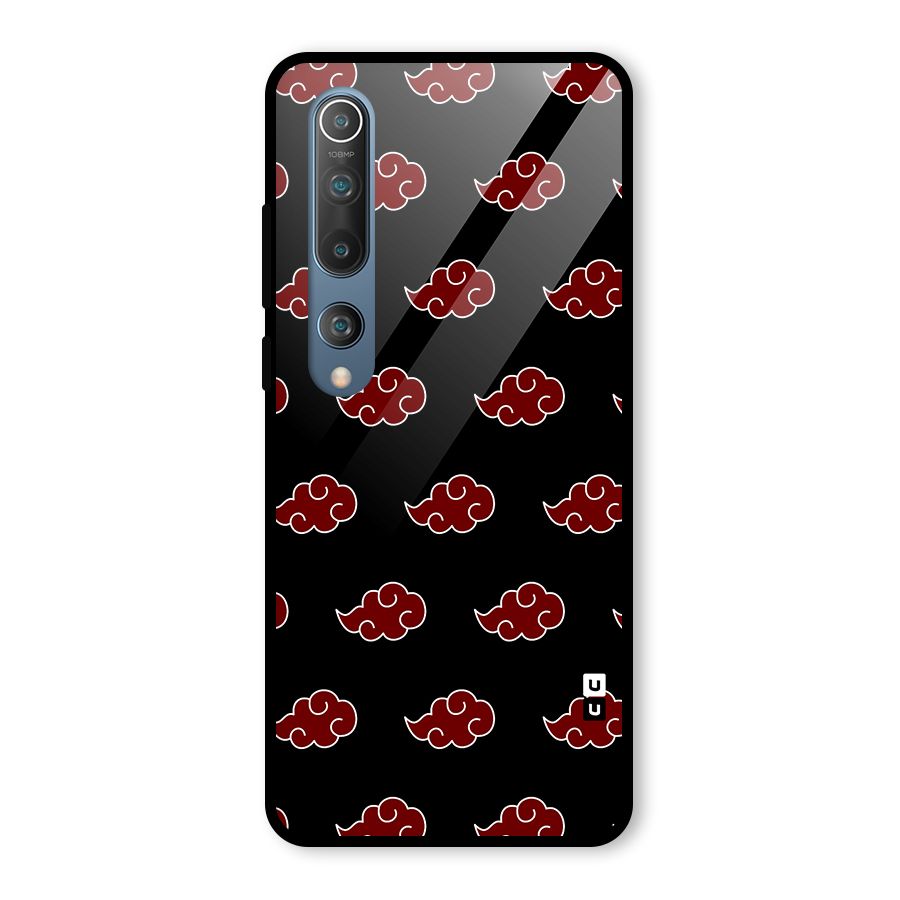 Naruto Akatsuki Pattern Glass Back Case for Mi 10