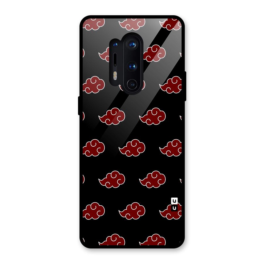 Naruto Akatsuki Pattern Glass Back Case for OnePlus 8 Pro