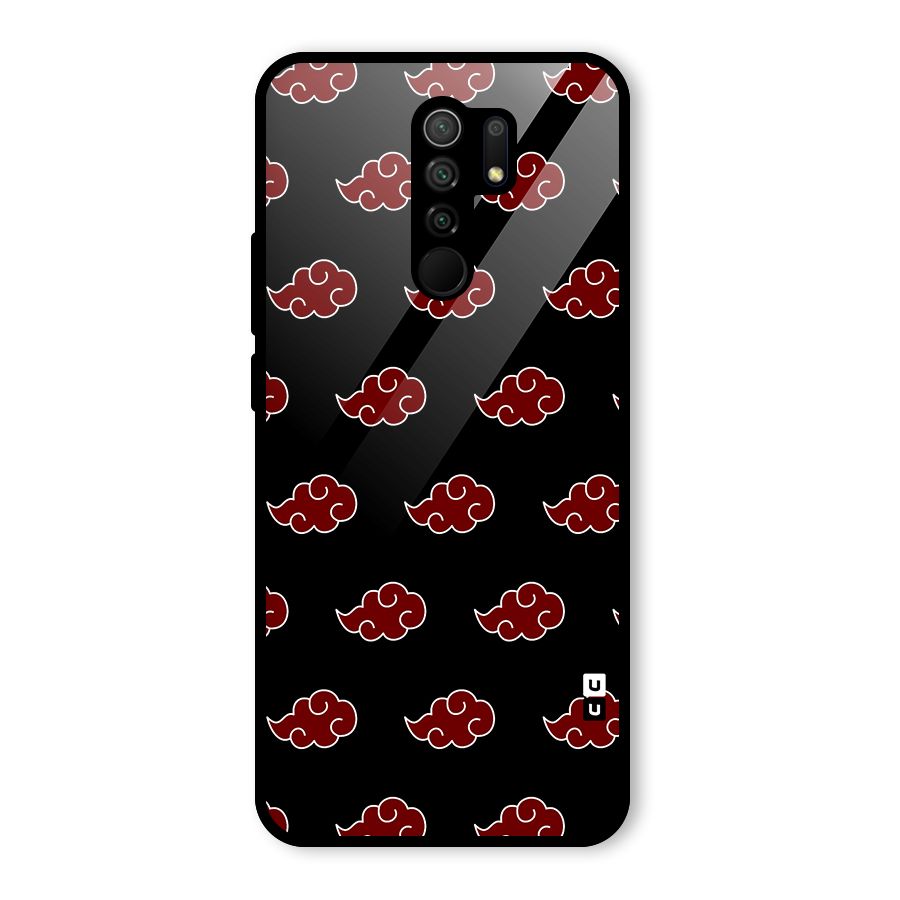 Naruto Akatsuki Pattern Glass Back Case for Poco M2