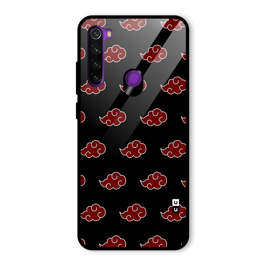 Naruto Akatsuki Pattern Glass Back Case for Redmi Note 8