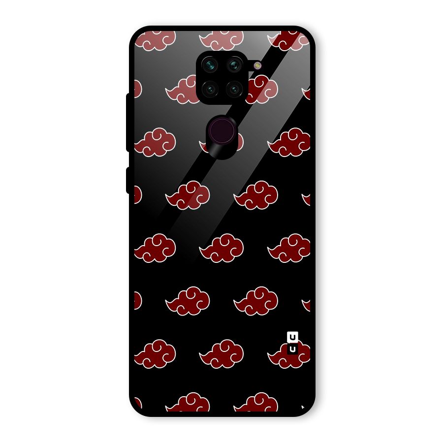 Naruto Akatsuki Pattern Glass Back Case for Redmi Note 9