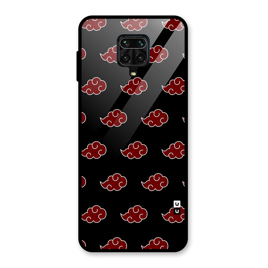 Naruto Akatsuki Pattern Glass Back Case for Redmi Note 9 Pro
