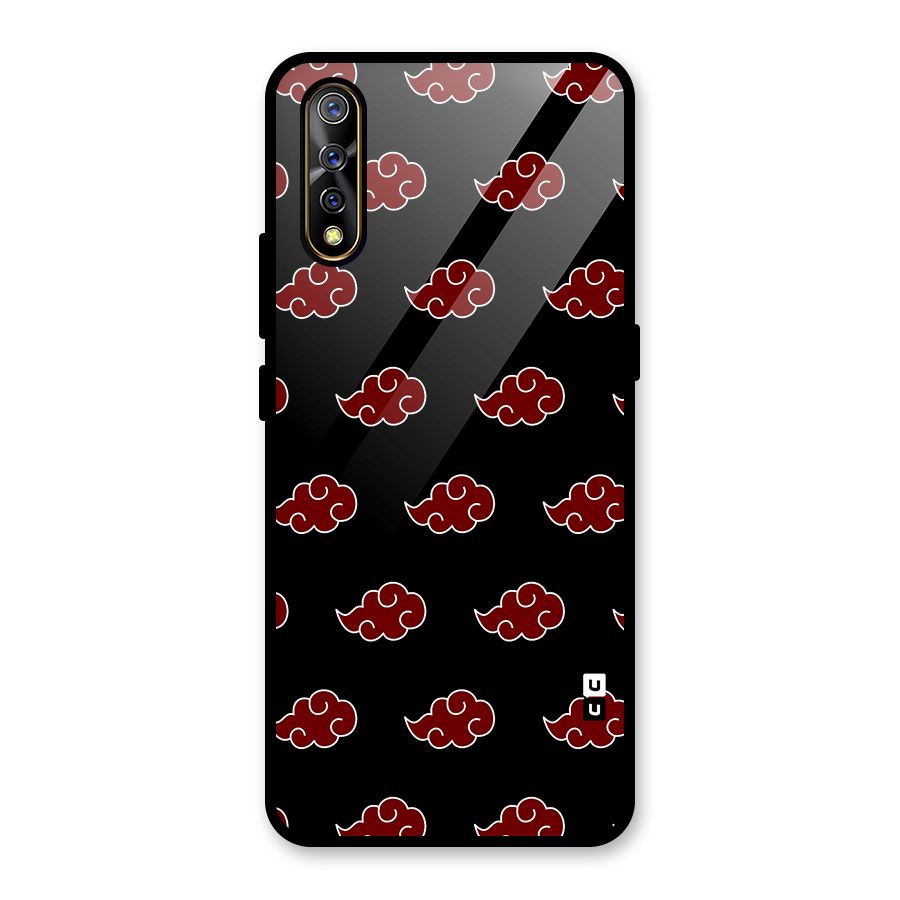Naruto Akatsuki Pattern Glass Back Case for Vivo S1