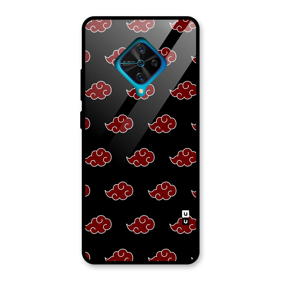 Naruto Akatsuki Pattern Glass Back Case for Vivo S1 Pro