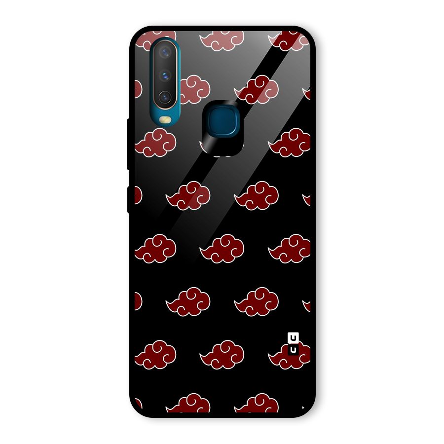 Naruto Akatsuki Pattern Glass Back Case for Vivo Y15