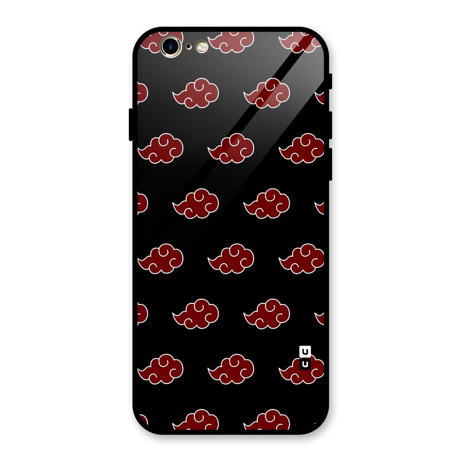 Naruto Akatsuki Pattern Glass Back Case for iPhone 6 6S