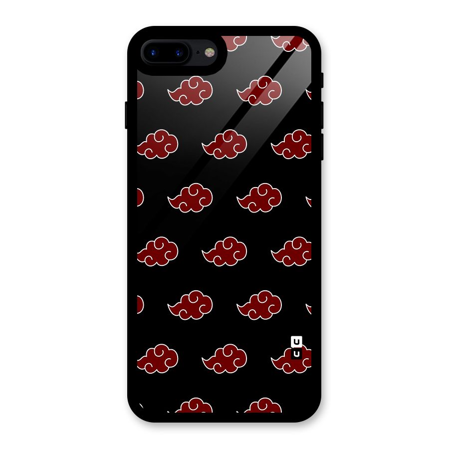 Naruto Akatsuki Pattern Glass Back Case for iPhone 7 Plus