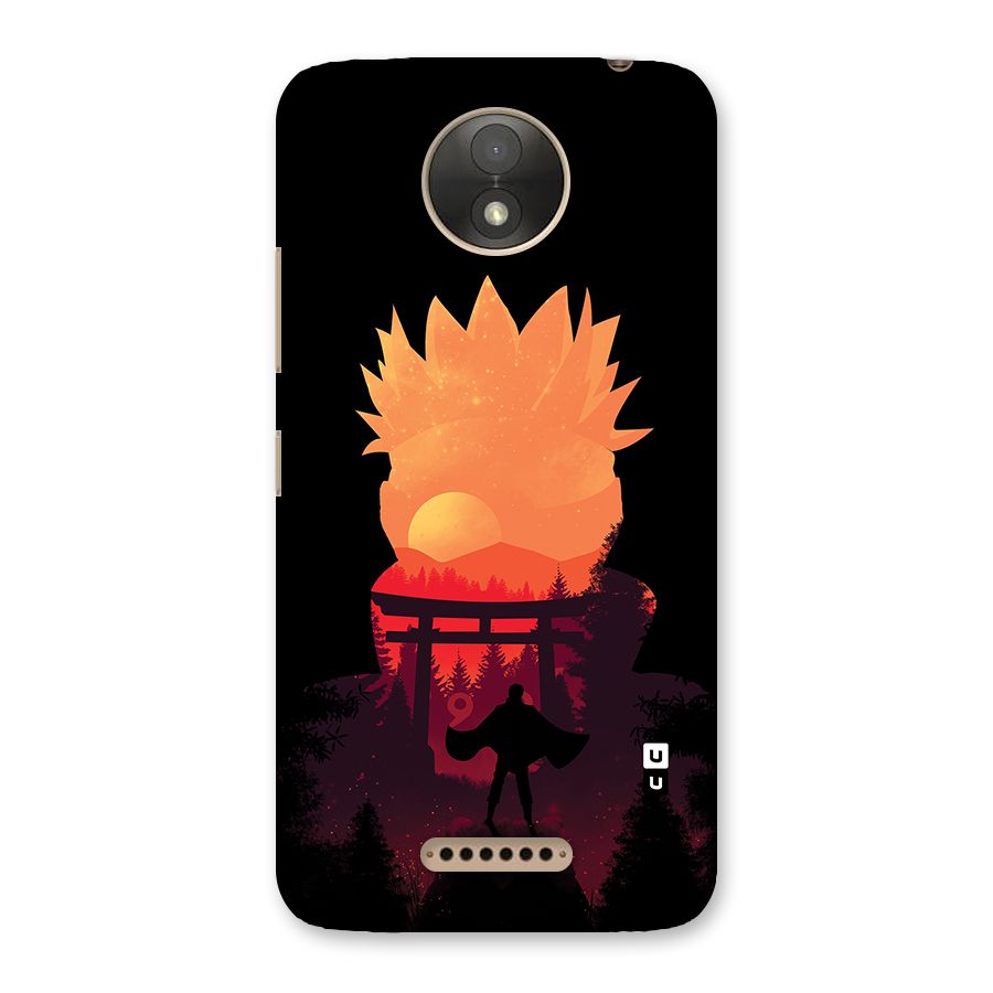Naruto Anime Sunset Art Back Case for Moto C Plus