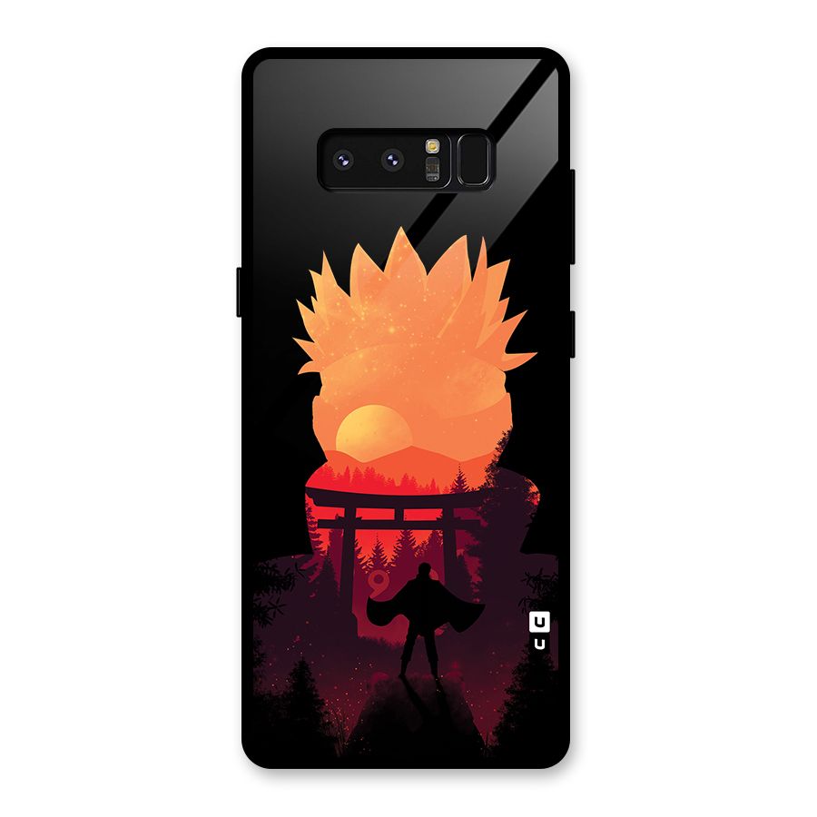 Naruto Anime Sunset Art Glass Back Case for Galaxy Note 8