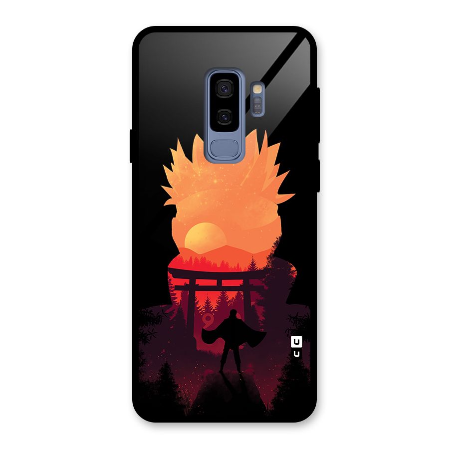 Naruto Anime Sunset Art Glass Back Case for Galaxy S9 Plus