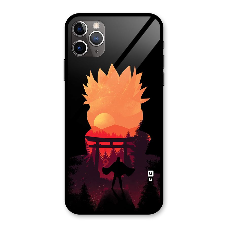 Naruto Anime Sunset Art Glass Back Case for iPhone 11 Pro Max