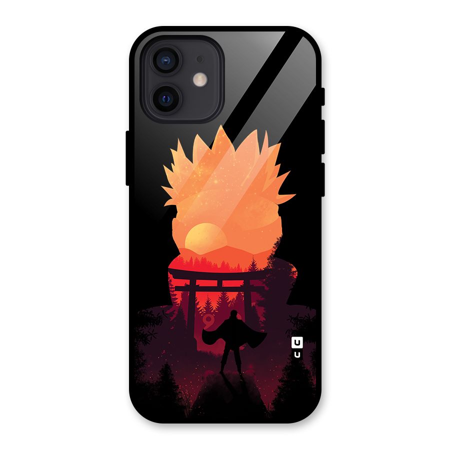 Naruto Anime Sunset Art Glass Back Case for iPhone 12