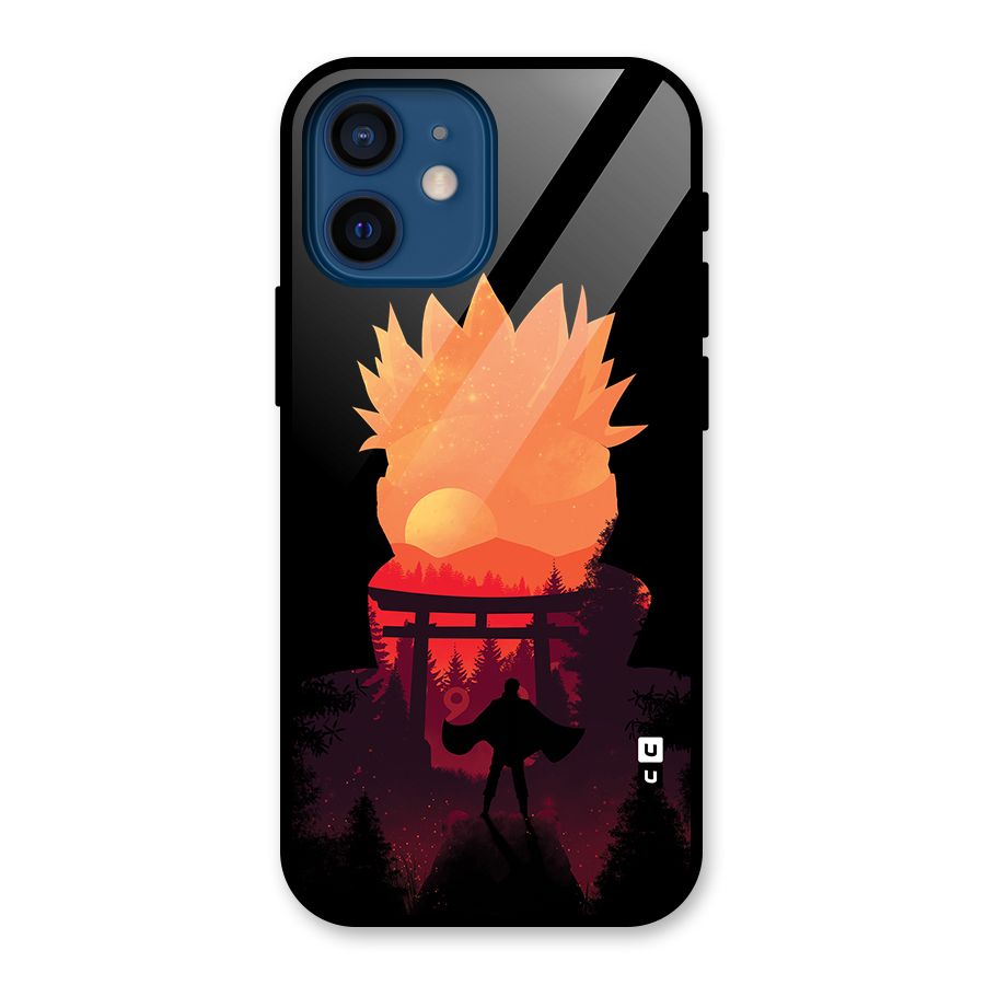 Naruto Anime Sunset Art Glass Back Case for iPhone 12 Mini