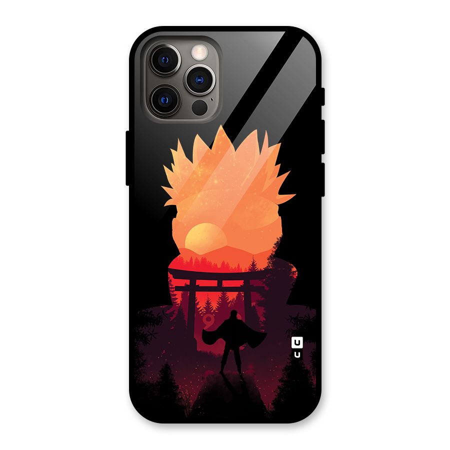 Naruto Anime Sunset Art Glass Back Case for iPhone 12 Pro