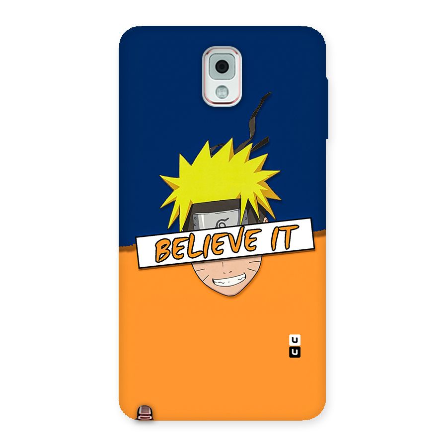 Naruto Believe It Back Case for Galaxy Note 3
