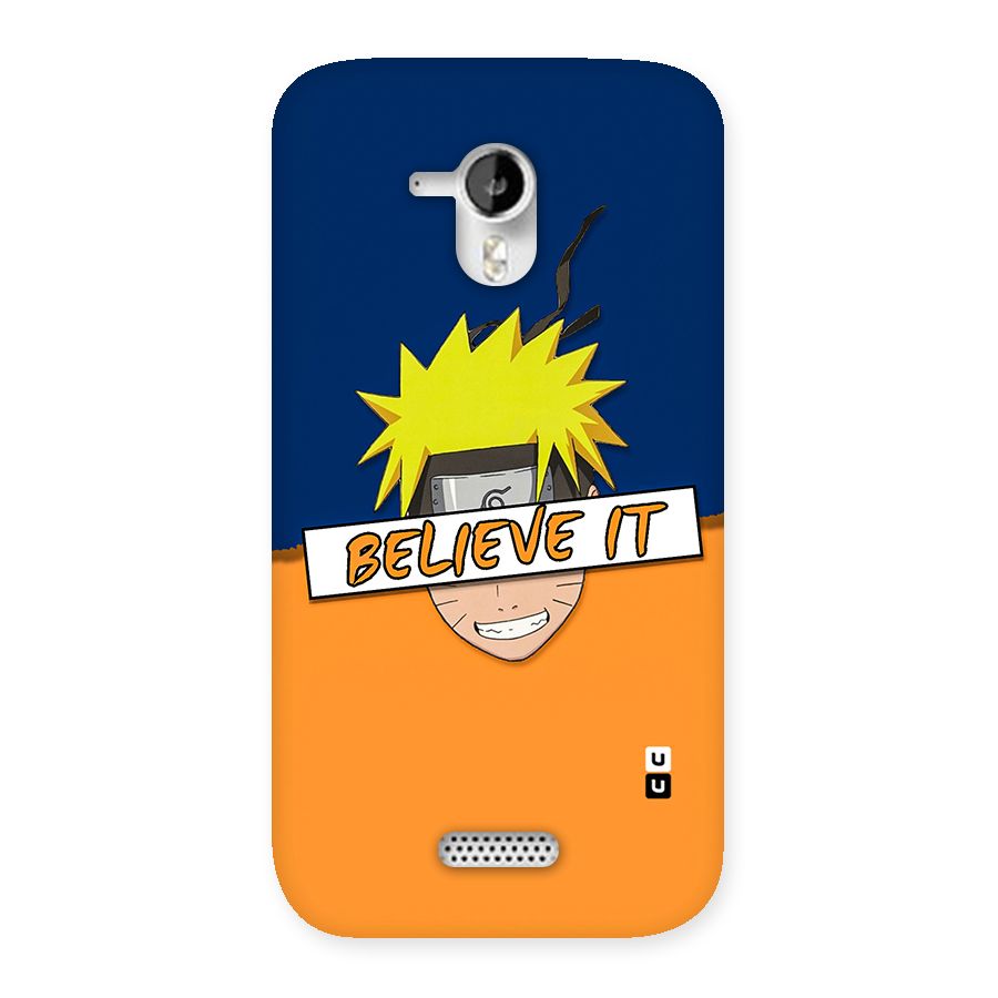 Naruto Believe It Back Case for Micromax Canvas HD A116