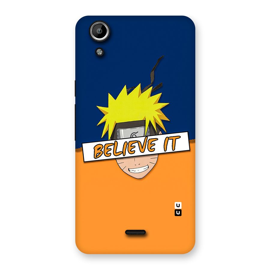 Naruto Believe It Back Case for Micromax Canvas Selfie Lens Q345