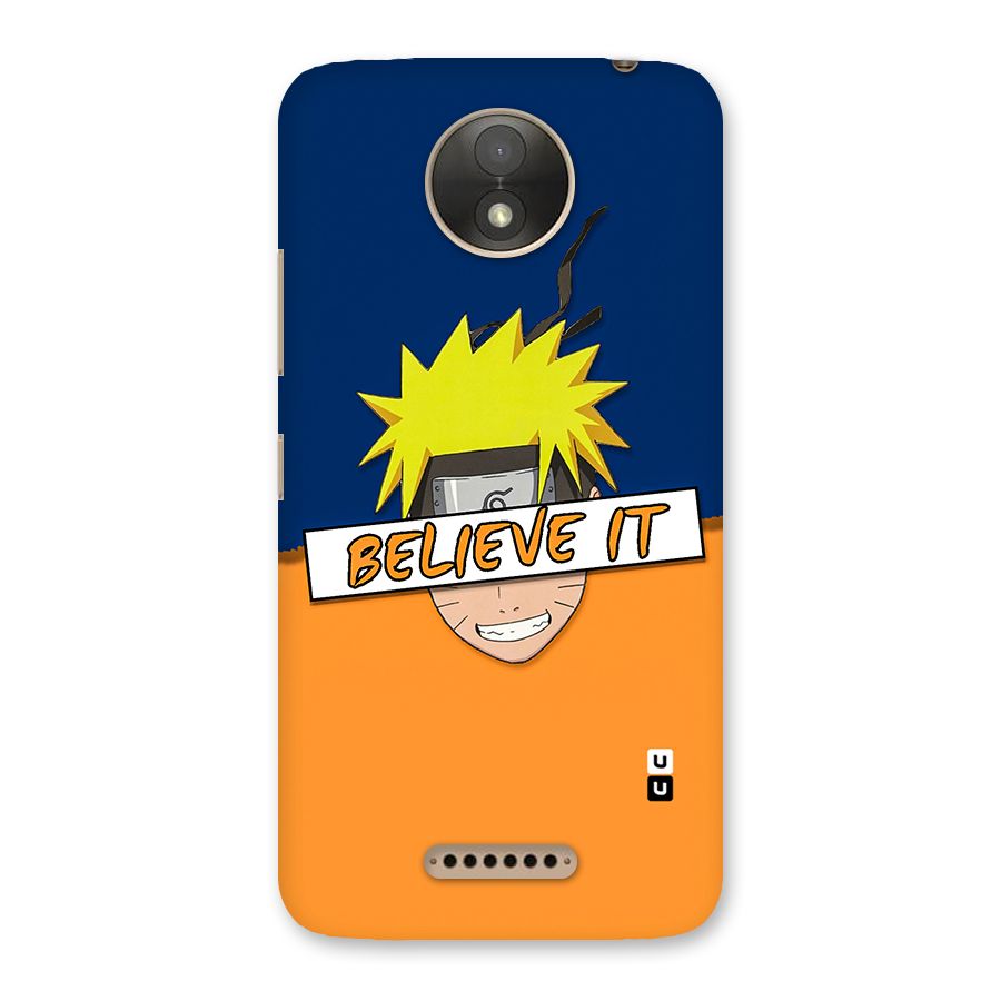 Naruto Believe It Back Case for Moto C Plus