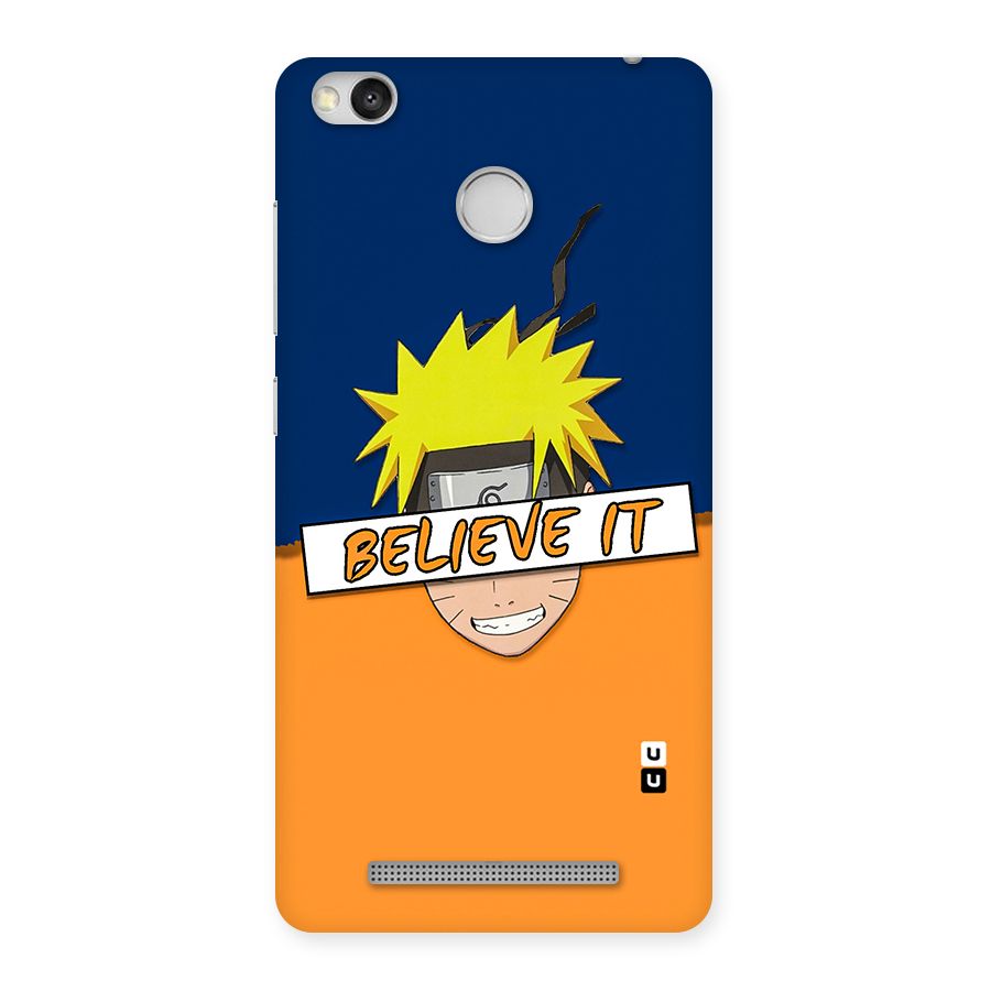 Naruto Believe It Back Case for Redmi 3S Prime
