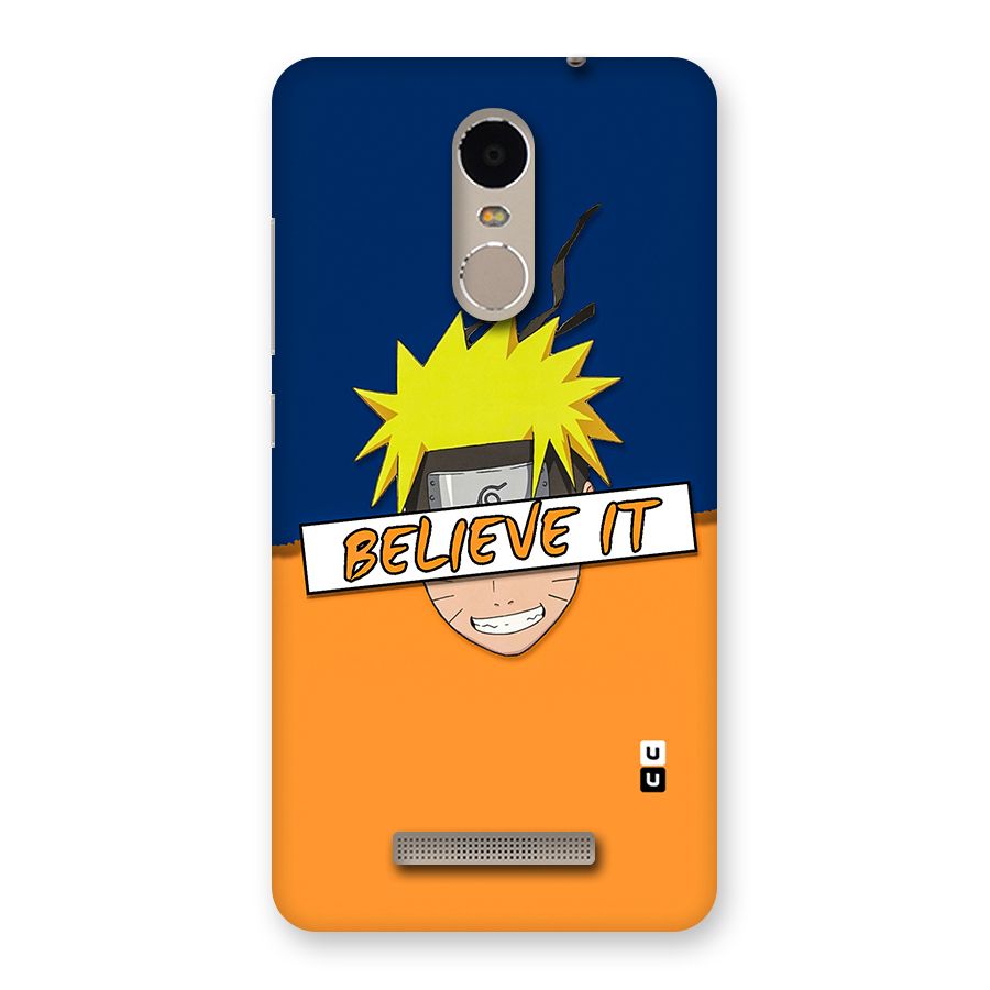 Naruto Believe It Back Case for Xiaomi Redmi Note 3
