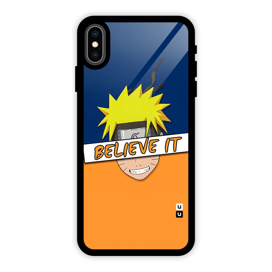 Naruto Believe It Glass Back Case for iPhone XS Max