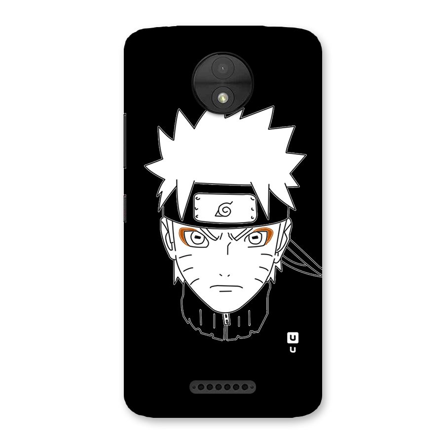 Naruto Black and White Art Back Case for Moto C