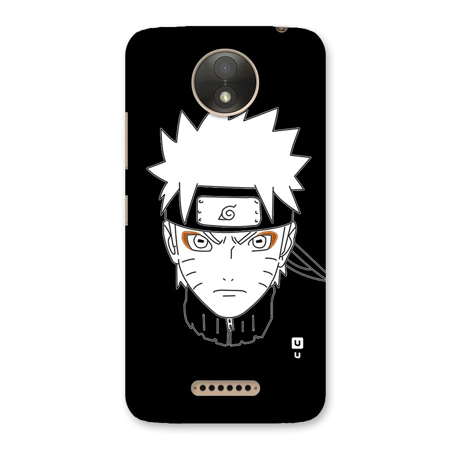 Naruto Black and White Art Back Case for Moto C Plus