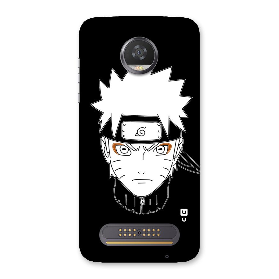 Naruto Black and White Art Back Case for Moto Z2 Play