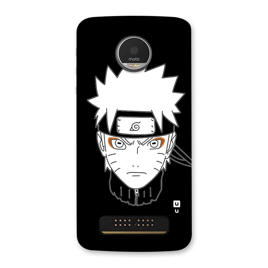 Naruto Black and White Art Back Case for Moto Z Play