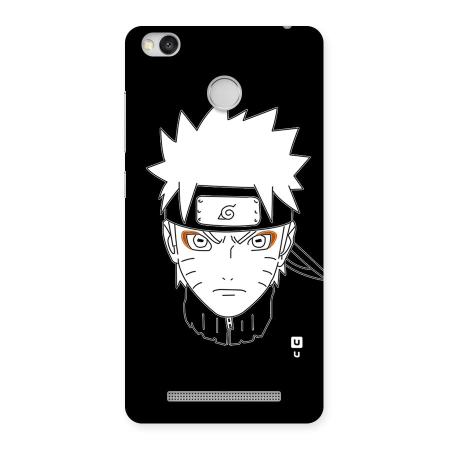 Naruto Black and White Art Back Case for Redmi 3S Prime