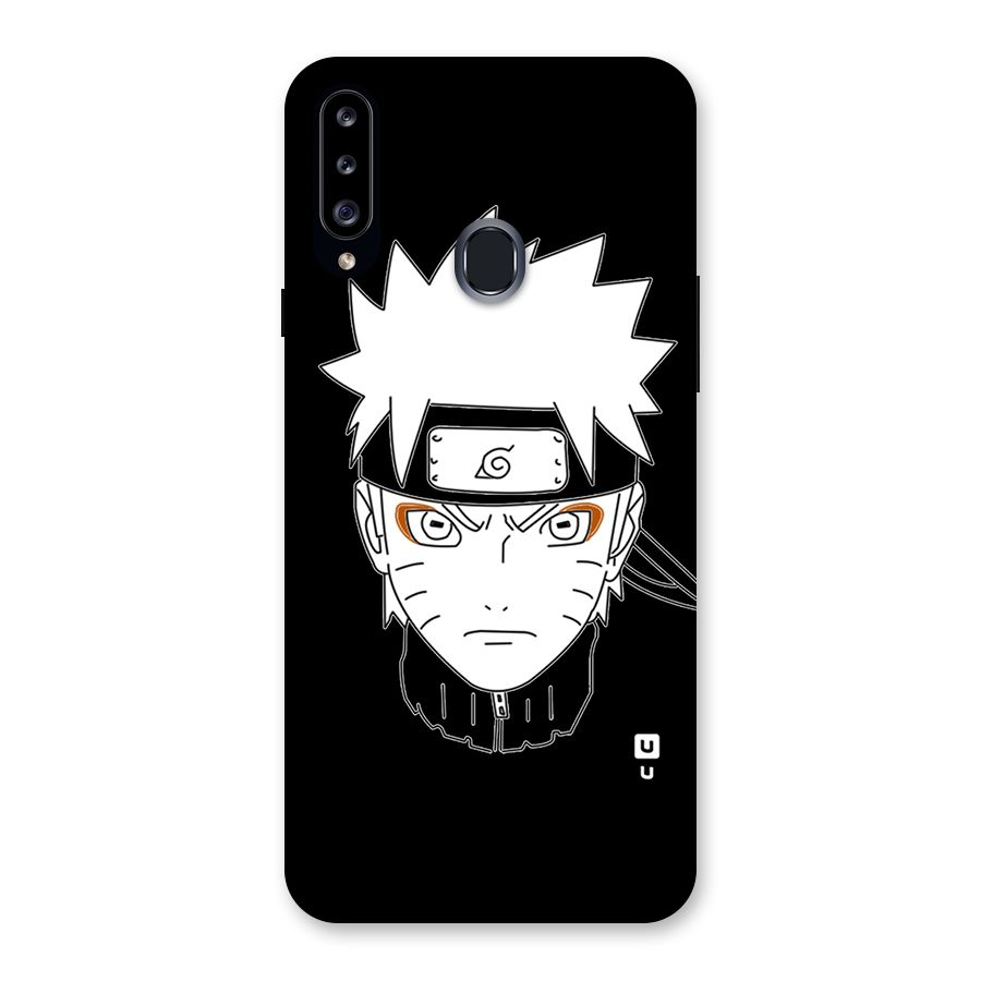 Naruto Black and White Art Back Case for Samsung Galaxy A20s