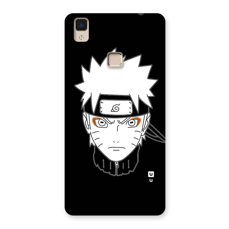 Naruto Black and White Art Back Case for V3 Max